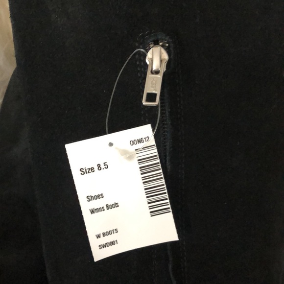 UGG Gracen Black Suede Tall Riding Zipper Boots - Picture 5 of 12